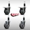 Service Caster 4'' SS Thermoplastic Rubber Swivel 1-1/4'' Expanding Stem Caster Set 2 Total Lock Brakes, 4PK SCC-SSEXTTL20S414-TPRB-2-S-2-114 - alternate 5